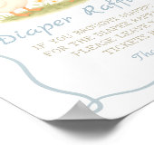 Vintage Gänse Babydusche Windelwanne Poster (Ecke)