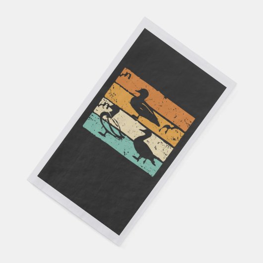 Vintage Gänse Entenvögel Vogelvögel Serviette (Ecke)