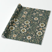 Vintage-Gänseblümchen-Gartenmuster Geschenkpapier (Ungerollt)