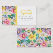 Vintage Gänseblümchen-Retro mit Blumenmuster Visitenkarte (Vorne/Hinten)