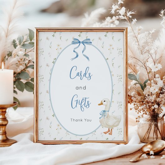 Vintage Gänseduschkarten und Geschenke Poster