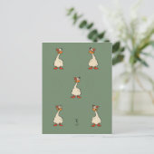 Vintage Gänsepostkarte Postkarte (Stehend Vorderseite)