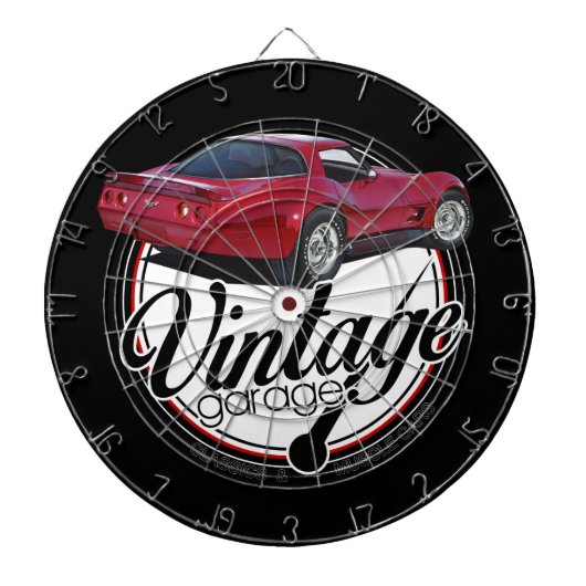 Vintage Garage Corvettes Dartscheibe (vorne)