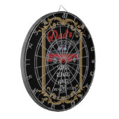 Vintage Garage des Vaters Dartscheibe (Vorderseite Links)