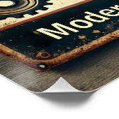 Vintage Garage Glossy Poste individuell anpassen Poster (Ecke)