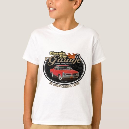 Vintage Garage mit GTO T-Shirt (Vorderseite)