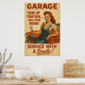Vintage Garage Poster (Küche)