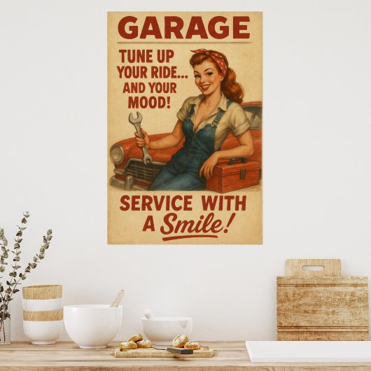Vintage Garage Poster (Küche)