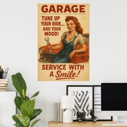 Vintage Garage Poster (Heimbüro)