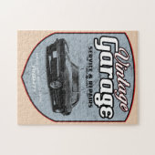 Vintage Garage Retro Camaro Puzzle (Horizontal)
