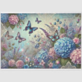 Vintage Garden Blooms & Butterflies Decoupage Seidenpapier (Vorderseite)