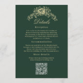 Vintage Garden Classic Details on Back Wedding Einladung (Rückseite)