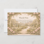 Vintage Garden Countryside Birthday Dankeskarte (Vorderseite)