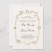 Vintage Garden Ethereal Blush Parents Host Wedding Einladung (Vorderseite)