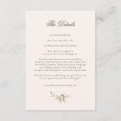 Vintage Garden Ethereal Blush Wedding Details Begleitkarte (Vorderseite)