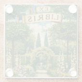 Vintage Garden Ex Libris Bookplate  Glasuntersetzer (Rückseite)