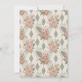 Vintage Garden Floral Baby Shower Einladung (Rückseite)