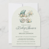 Vintage Garden Floral Baby Shower Einladung (Vorderseite)