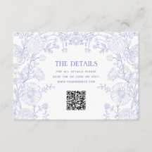 Vintage Garden Floral Wedding Details QR Code