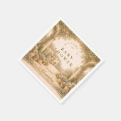 Vintage Garden Florals Baby Shower Serviette (Ecke)