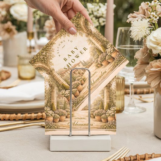 Vintage Garden Florals Baby Shower Serviette