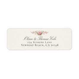Vintage Garden French Roses Wedding Return Address