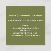 Vintage Garden Pathway  Quadratische Visitenkarte (Rückseite)