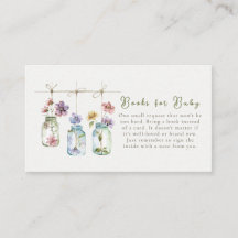 Vintage Garden Wildflower Glass Jar Books for Baby