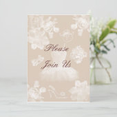 Vintage Gardenia-Brautparty-Einladung Einladung (Stehend Vorderseite)