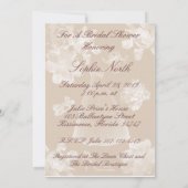 Vintage Gardenia-Brautparty-Einladung Einladung (Rückseite)