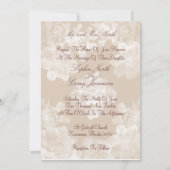 Vintage Gardenia-Hochzeits-Einladung Einladung (Rückseite)