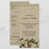 Vintage-Gardinen-Hochzeitsprogramm Programm (Vorne/Hinten)