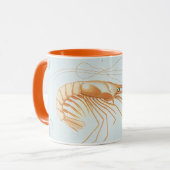 Vintage Garnelen, Anatomie von Meerestieren Tasse (Vorderseite Links)