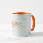 Vintage Garnelen, Anatomie von Meerestieren Tasse (VorderseiteRechts)