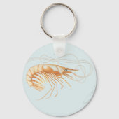 Vintage Garnelenanatomie, Meerestiere Schlüsselanhänger (Vorderseite)