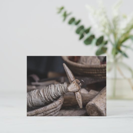 Vintage GarnSpindeln Postkarte (Stehend Vorderseite)