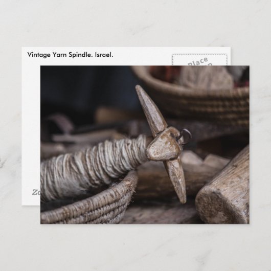 Vintage GarnSpindeln Postkarte (Vorne/Hinten)