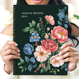 Vintage-Garten Botanischer Floral mit individuelle Planer