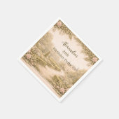 Vintage-Garten-Landgeburtstag Serviette (Ecke)