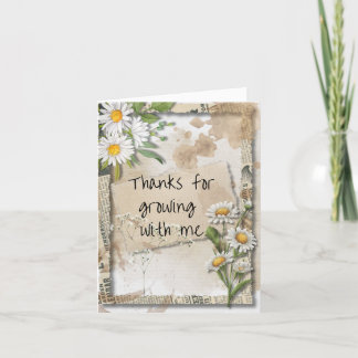 Vintage-Garten-Stil-Muttertags-Karte Dankeskarte