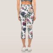 Vintage Gartenblüten Capri Leggings (Rückseite)