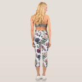 Vintage Gartenblüten Capri Leggings (Rückseite)