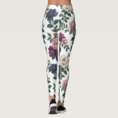 Vintage Gartenblüten Leggings (Rückseite)