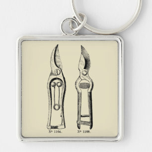 VINTAGE Gartengeräte Pruners K Schlüsselanhänger