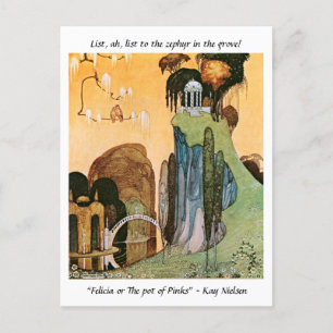 Vintage Gartenillustrierung Kay Nielsen Postkarte