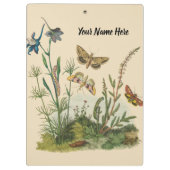 Vintage Garteninsekten, Schmetterlinge, Raupen Klemmbrett (Rückseite)