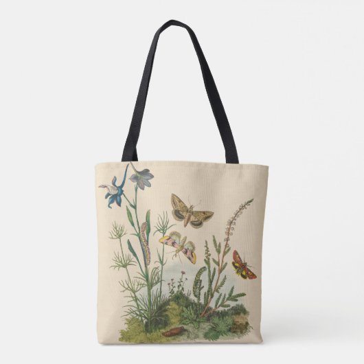 Vintage Garteninsekten, Schmetterlinge, Raupen Tasche (Rückseite)