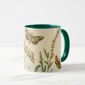 Vintage Garteninsekten, Schmetterlinge, Raupen Tasse (VorderseiteRechts)