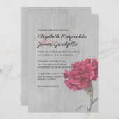 Vintage Gartennelken-Hochzeits-Einladungen Einladung (Vorne/Hinten)