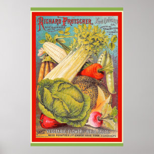Vintage Gartensaat aus New Orleans Poster